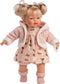 Llorens pop Roberta met roze jasje - met blond haar geluid en speen 33cm