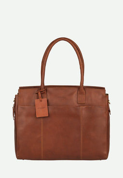 Burkely Vintage Doris - Laptopbag 15.6'' - Leer - Cognac