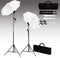 vidaXL - Fotostudioset - met - achtergrond, - lampen - en - paraplu's