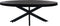 Ovale salontafel - 120x80x44,5 - Zwart - Mangohout/metaal