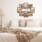 ZEP - Houten Multi Fotolijst Chieri bruin met metalen tekst Family voor foto's 4x 10x15 en 4x 13x18 (afmeting 68x56 cm) - UT832