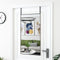 vidaXL - Deurspiegel - 50x100 - cm - glas - en - aluminium - zwart