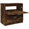 vidaXL - Wastafelkast - 59x37x59 - cm - bewerkt - hout - gerookt - eikenkleurig