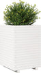 vidaXL - Plantenbak - 50x50x72 - cm - massief - grenenhout - wit