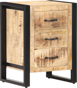 vidaXL - Nachtkastje - 40x35x55 - cm - massief - mangohout