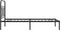 vidaXL - Bedframe - met - hoofdbord - metaal - zwart - 90x190 - cm