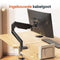 Luft Gasveer Monitorarm - Enkelvoudige Beugel - 13 t/m 32 Inch - Ergonomisch - Mat zwart