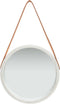 vidaXL - Wandspiegel - met - band - 40 - cm - zilverkleurig