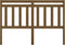 vidaXL - Hoofdbord - 126x4x100 - cm - massief - grenenhout - honingbruin