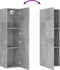 vidaXL - Tv-meubels - 2 - st - 30,5x30x110 - cm - bewerkt - hout - betongrijs