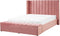 NOYERS - Tweepersoonsbed - Roze - 160 x 200 cm - Fluweel