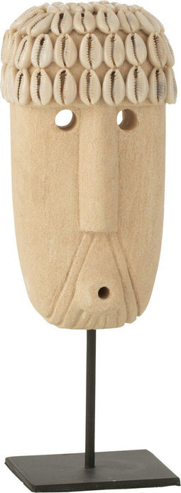 J-Line decoratie Standbeeld Julien - steen/schelp - naturel - large