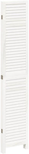 vidaXL - Kamerscherm - met - 4 - panelen - massief - paulowniahout - wit