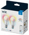 WiZ A60 E27 - Slimme LED Lamp - Dimbaar met miljoenen kleuren (2 stuks)