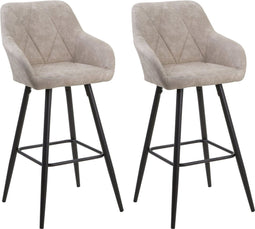 Beliani DARIEN - Barkruk - Beige - Kunststof