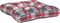 vidaXL - Palletkussens - 3 - st - ruitpatroon - stof - rood