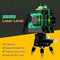 Kruislijnlaser groen 3D 12 laserlijn 3 x 360° zelfnivellerend horizontaal en verticaal kruis superst