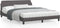 vidaXL - Bedframe - met - hoofdbord - kunstleer - grijs - 160x200 - cm