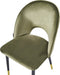 Set van 2 eetkamerstoelen MAGALIA Fluweel Olijfgroen