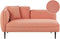 CHEVANNES - Chaise longue - Perzik - Linkszijdig - Polyester