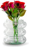 Jodeco Bloemenvaas Bubbles - transparant - glas - 19 x 19 cm - Moderne vaas