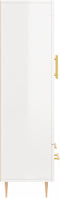 vidaXL - Hoge - kast - 69,5x31x115 - cm - bewerkt - hout - hoogglans - wit