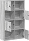 vidaXL - Boekenkast - 60x24x101,5 - cm - bewerkt - hout - grijs - sonoma - eikenkleur