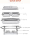 Chafing dish set RVS - 2 bakken GN 1/2 - 9L capaciteit - (2 stuks)
