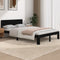 vidaXL - Bedframe - massief - hout - zwart - 120x190 - cm
