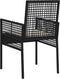 vidaXL - Zetels - voor - buiten - 2 - stuks - met - kussens - zwart - poly - rattan