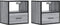 vidaXL - Nachtkastjes - 2st - wandgemonteerd - 40x31x39,5cm - grijs - sonoma - eiken