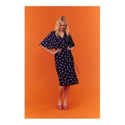 Loulou Polka Navy Jurk - maat 40