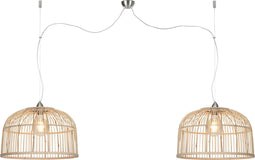 GOOD&MOJO Hanglamp Borneo - Bamboe - Ø52cm - 2L - Scandinavisch,Bohemian - Hanglampen Eetkamer, Slaapkamer, Woonkamer