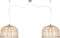 GOOD&MOJO Hanglamp Borneo - Bamboe - Ø52cm - 2L - Scandinavisch,Bohemian - Hanglampen Eetkamer, Slaapkamer, Woonkamer