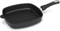 AMT Gastroguss Vierkante grillpan met BBQ-patroon - 28x28 cm - Geschikt voor inductie - Lotan® anti-aanbaklaag
