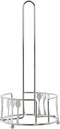 Metalen keukenrolhouder zilver bestek patroon 14 x 29 cm - Keukenpapier/keukenrol houders - Houders/standaards voor in de keuken