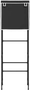 vidaXL - Toiletrek - 2-laags - 56x30x170 - cm - ijzer - grijs