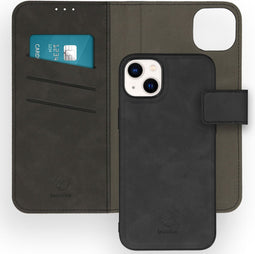 iMoshion Hoesje Geschikt voor iPhone 14 Plus Hoesje Met Pasjeshouder - iMoshion Uitneembare 2-in-1 Luxe Bookcase - Zwart