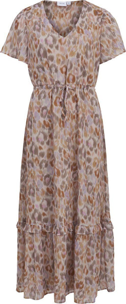 VILA VIFILIE LEO V-NECK S/S DRESS - Korte mouwen - Maat 36