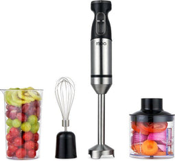 MOA Staafmixer Set - Hakmolen - Garde - 750ml Maatbeker - 3-in-1 Mixer - 20 Snelheden + Turbo - RVS