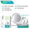 Mirlux Make Up Spiegel - Oplaadbaar - 7X Vergroting - LED Verlichting - Chroom