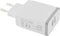 Mobiparts USB-A thuislader met 2 poorten en losse USB-C kabel - Smart IC - 4,8A / wit - 1 meter