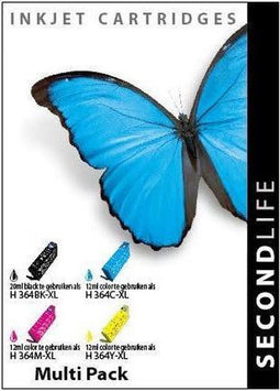 SecondLife - HP 364 - Multipack inktcartridges - zwart geel magenta (4 stuks)