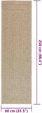 vidaXL - Vloerkleed - ZIZUR - beige - binnen - en - buiten - 80x250 - cm - jute - look