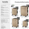 tectake® Mila - 4-Delige Kofferset - Hardcase ABS met TSA-Cijferslot en Bagageweegschaal - Champagne