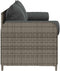 vidaXL - Tuinbank - 3-zits - met - kussens - poly - rattan - grijs