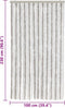vidaXL - Vliegengordijn - 100x230 - cm - chenille - lichtgrijs - en - wit