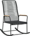 vidaXL - Tuinschommelstoel - 59x79,5x104 - cm - PVC-rattan - zwart