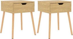 vidaXL - Nachtkastjes - 2 - st - 40x40x56 - cm - bewerkt - hout - sonoma - eikenkleurig