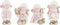 Kerstversiering DKD Home Decor Hars Engel (3,5 x 2,5 x 4 cm) (4 Stuks)